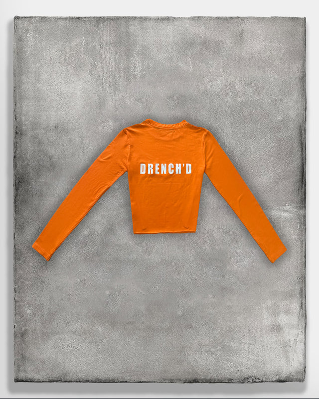 Orange full sleeve crop top